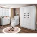 Quarto Infantil 3 Peças com Poltrona Amamentação Cecilia Sintético Branco - Phoenix