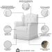 Quarto Infantil 3 Peças com Poltrona Amamentação Cecilia Sintético Branco - Phoenix