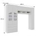 Quarto Modulado Infantil Eloisa 3 Portas e Ponte Aérea Branco - Phoenix Baby
