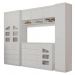 Quarto Modulado Infantil Eloisa 3 Portas, Ponte Aérea e Cômoda Branco - Phoenix Baby