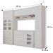 Quarto Modulado Infantil Eloisa 3 Portas, Ponte Aérea e Cômoda Branco - Phoenix Baby