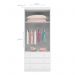 Quarto Modulado Infantil Eloisa Guarda Roupa 2 Portas, Ponte Aérea e Cômoda Branco - Phoenix Baby