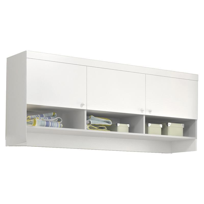 Quarto Modulado Infantil Eloisa com Guarda Roupa 2 Portas e Ponte Aérea Branco - Phoenix Baby