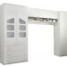 Quarto Modulado Infantil com Guarda Roupa 02 Portas Eloísa Branco - Phoenix Baby