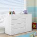 Cômoda Infantil Helena 01 Porta e 04 Gavetas Branco - Phoenix