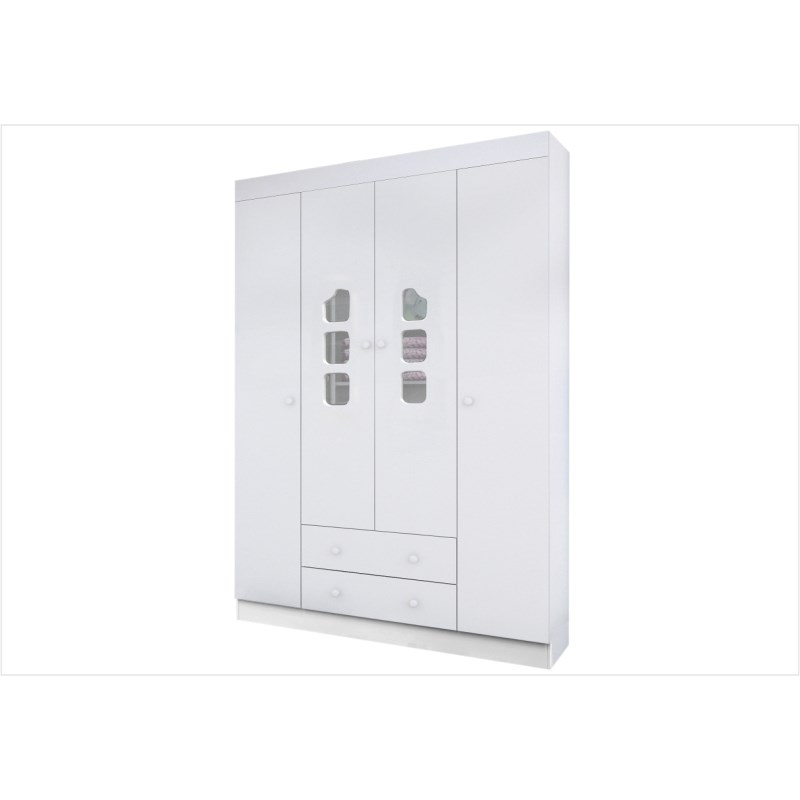 Guarda Roupa Livia 04 Portas 02 Gavetas - Phoenix