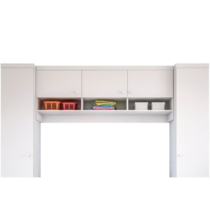 Kit de Armários Multiuso Lavanderia Eloísa 05 Portas Branco - Phoenix