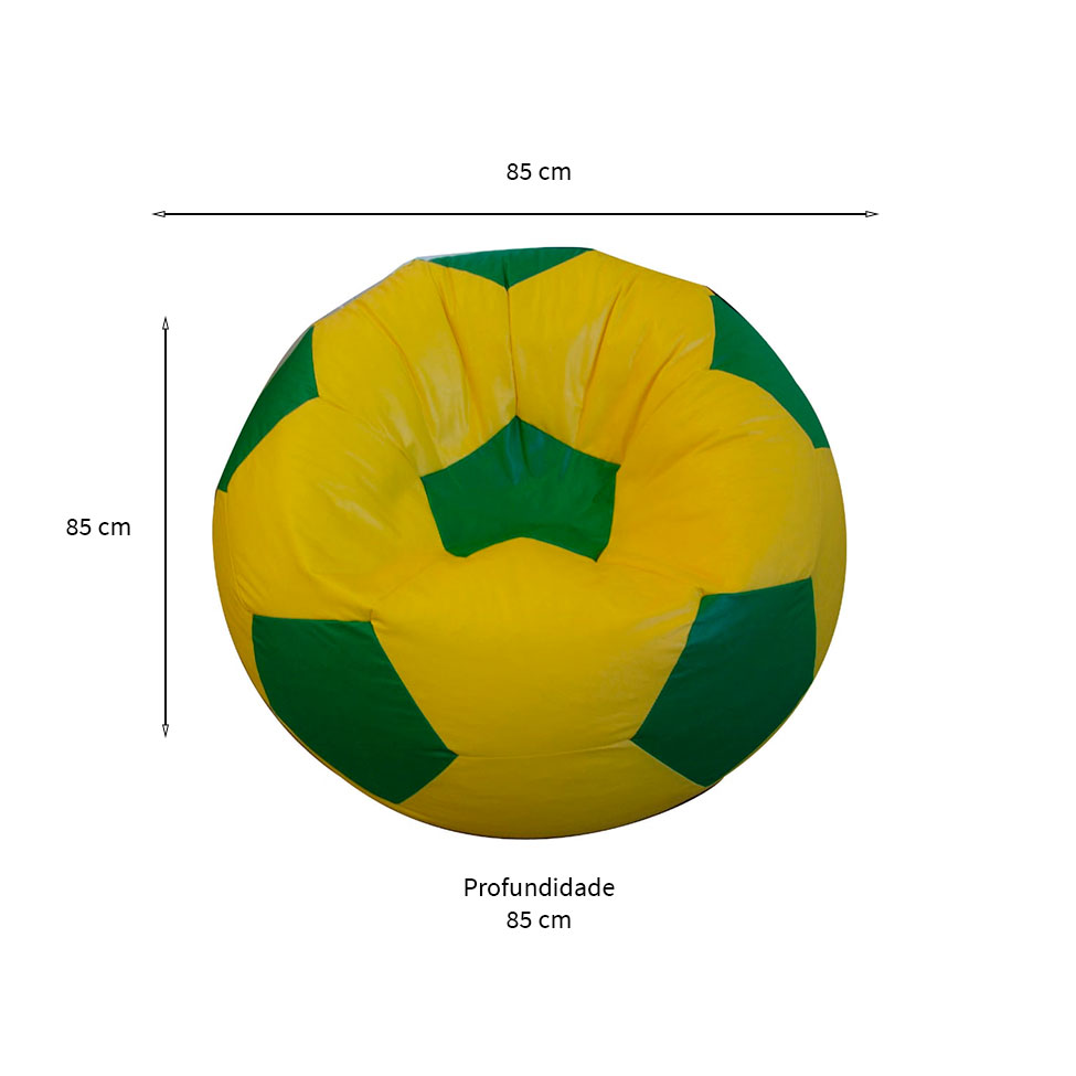 Puff Bola Super Amarelo e Verde