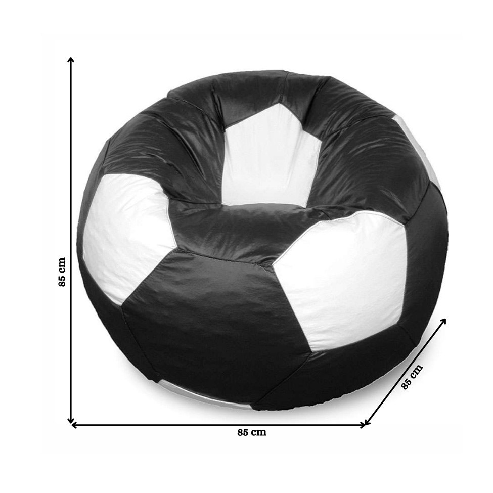 Puff Bola Super em Preto & Branco