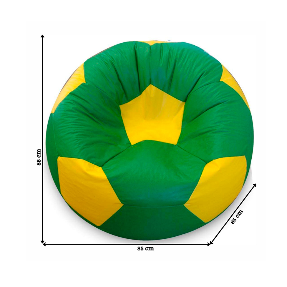 Puff Bola Super em Verde e Amarelo