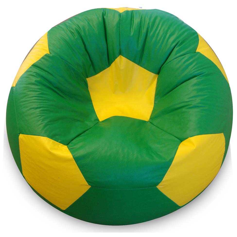 Puff Bola Super em Verde e Amarelo