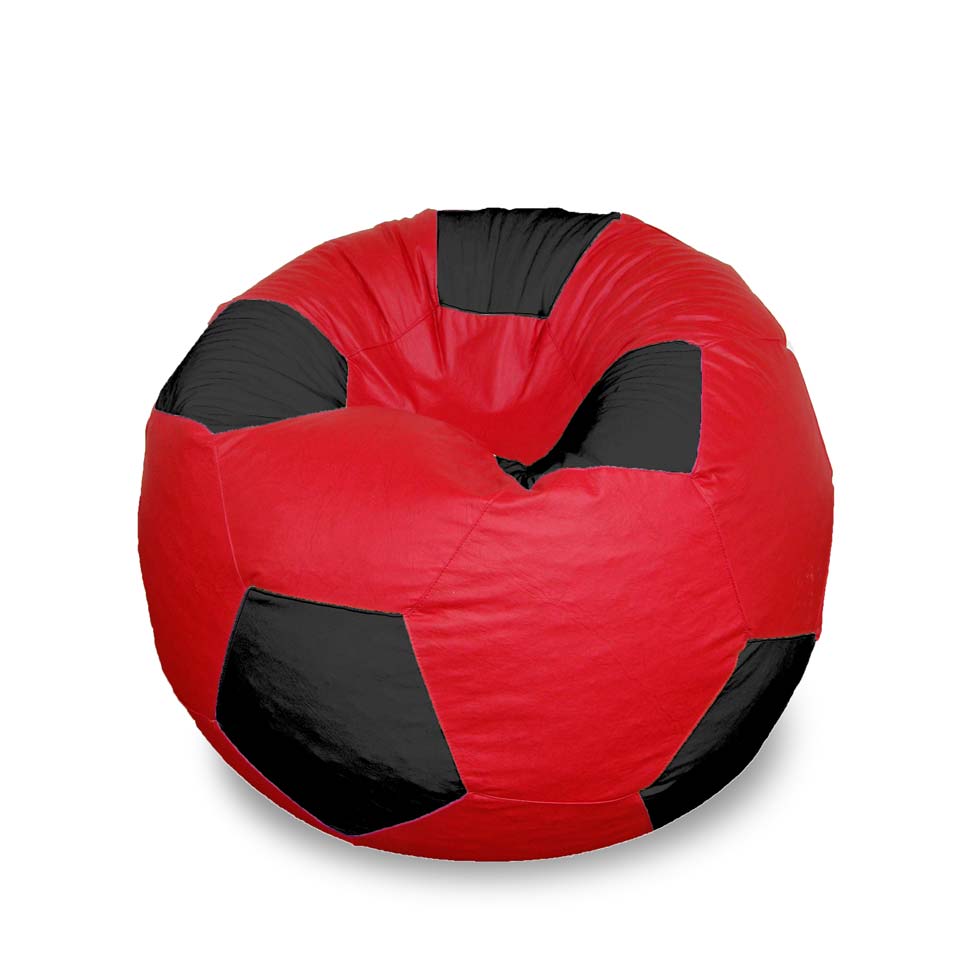 Puff Bola Super em Vermelho & Preto
