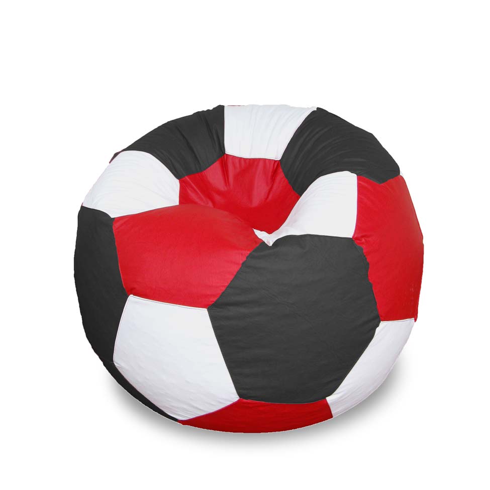 Puff Bola Super em Vermelho Preto & Branco