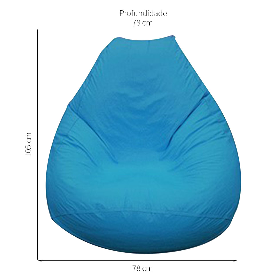 Puff Fofão Azul Turquesa