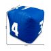 Puff Infantil Dado Grande em Azul Royal com Números Brancos