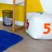 Puff Infantil Dado I Branco e Colorido