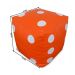 Puff Infantil Dado Laranja e Branco