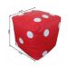 Puff Infantil Dado Vermelho e Branco