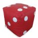 Puff Infantil Dado Vermelho e Branco