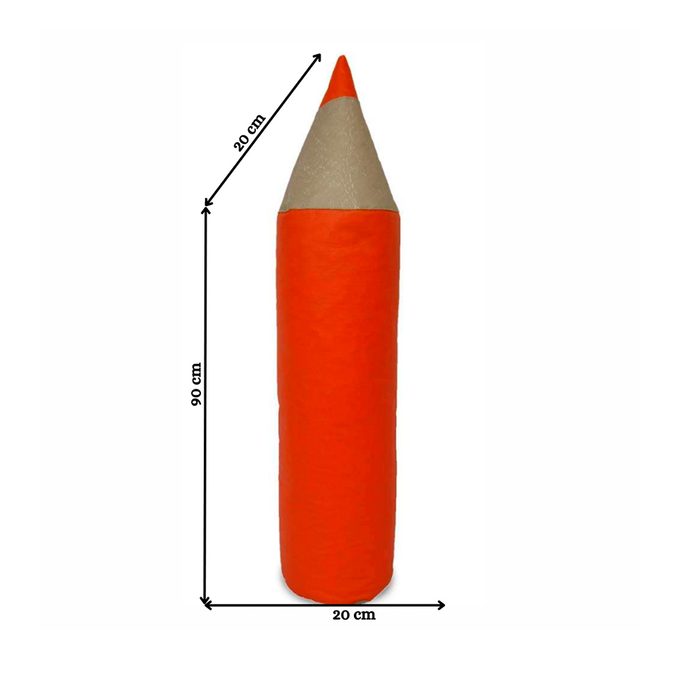 Puff Infantil Lápis Laranja