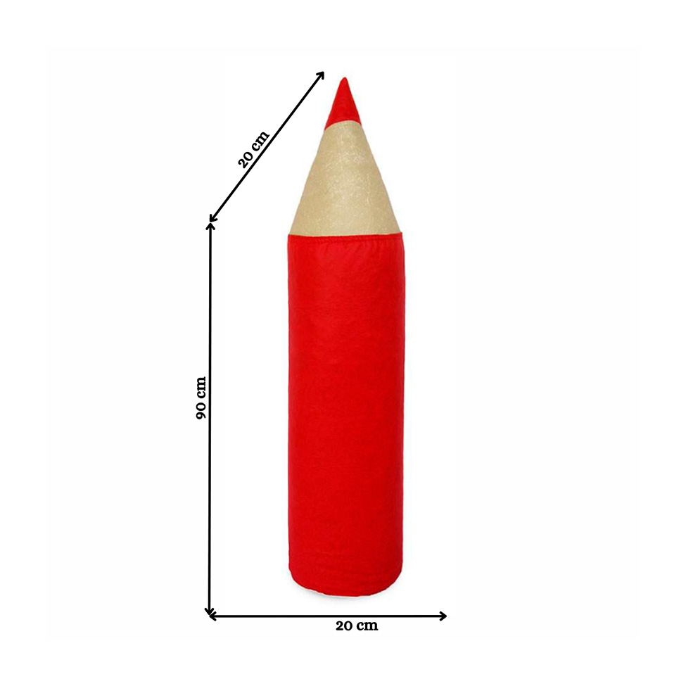 Puff Infantil Lápis Vermelho