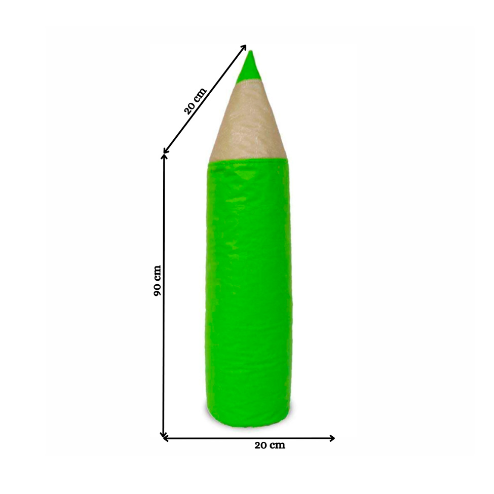 Puff Infantil Lápis em Verde Limão