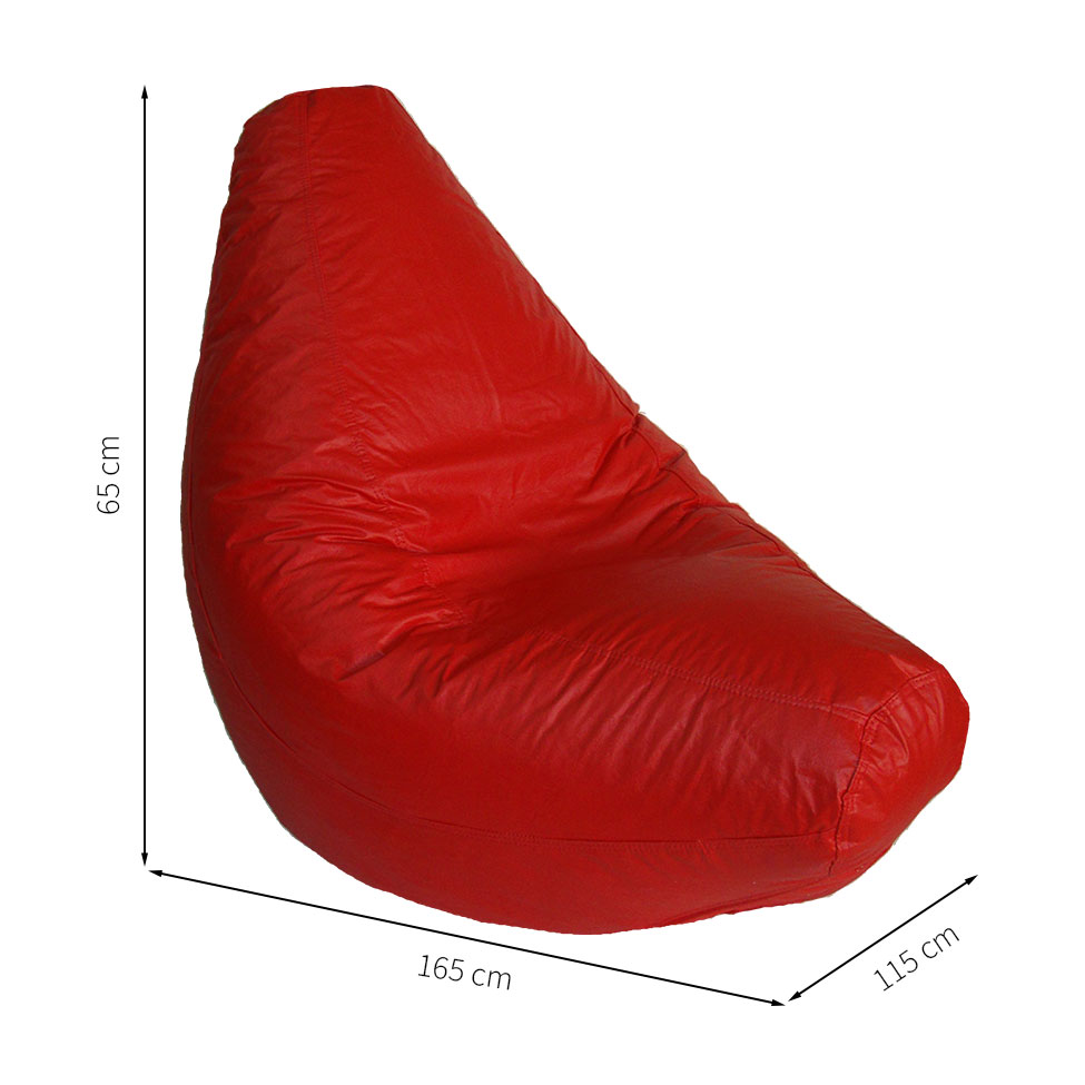 Puff Meia Lua Vermelho
