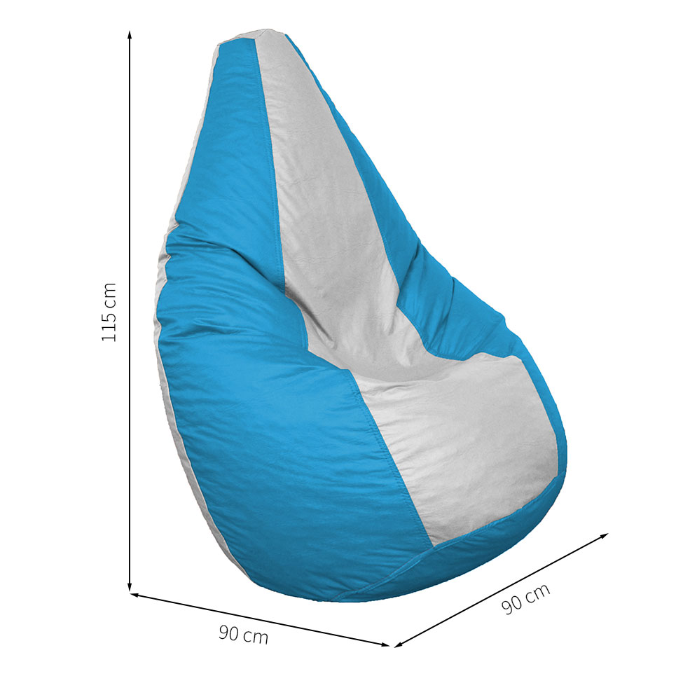 Puff Perão Azul e Branco