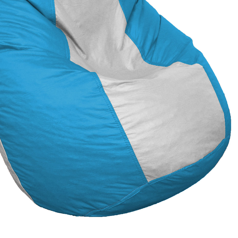 Puff Perão Azul e Branco