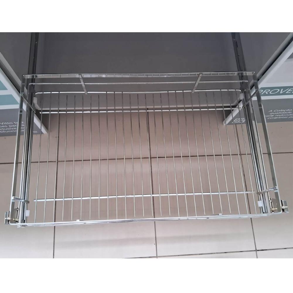 Gaveta Aramada Deslizante 77cm Piatina Aço Cromado Multiuso