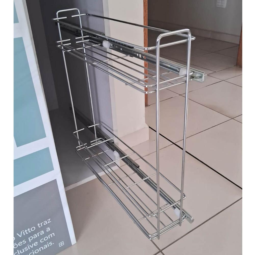 Porta Garrafas Latas Condimentos Deslizante Lateral Aramado