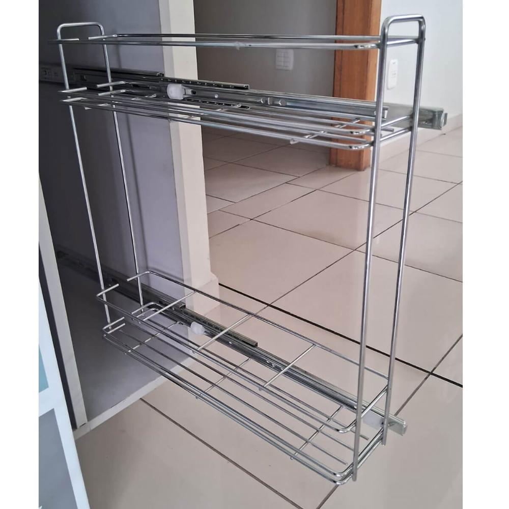 Porta Garrafas Latas Condimentos Deslizante Lateral Aramado
