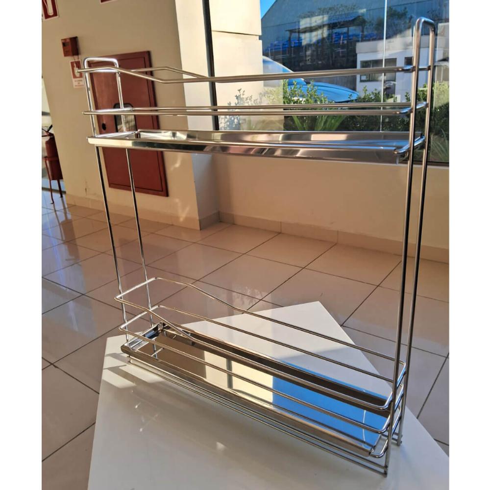 Porta Garrafas Latas Condimentos Temperos Deslizante Inox Pi