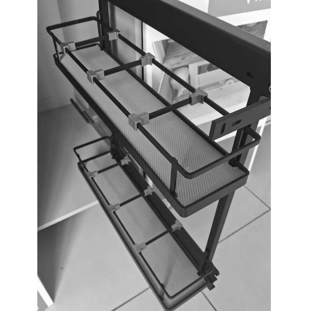 Porta Temperos e Latas Piatina Deslizante com Fixação Latera