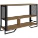 Aparador 130 Cm Estilo Industrial 2 Prateleiras Telado 1021 Preto Mell PP
