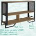 Aparador 130 Cm Estilo Industrial 2 Prateleiras Telado 1021 Preto Mell PP