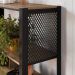 Aparador 130 Cm Estilo Industrial 2 Prateleiras Telado 1021 Preto Mell PP