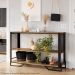 Aparador 130 Cm Estilo Industrial 2 Prateleiras Telado 1021 Preto Mell PP