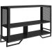 Aparador 130 Cm Estilo Industrial 2 Prateleiras Telado 1021 Preto PP
