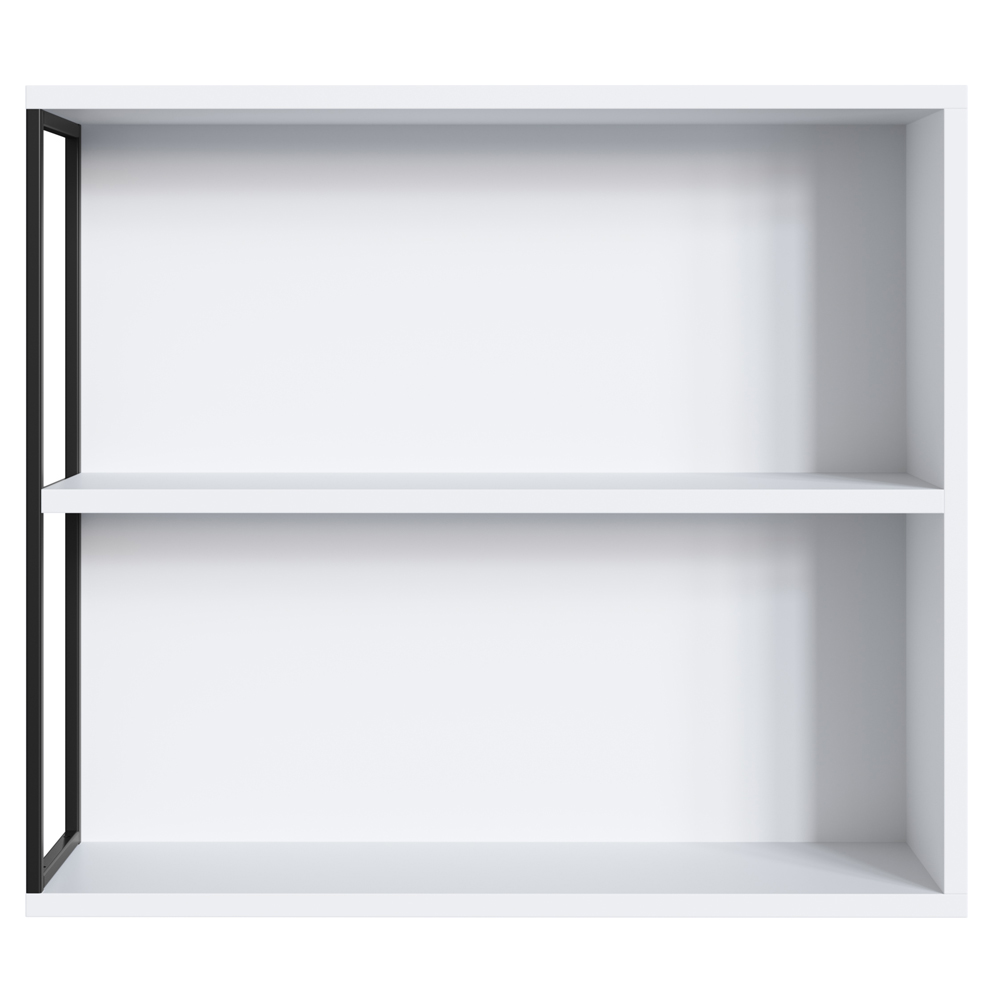 Armario Para Banheiro 60 cm Com Espelho Preto Branco P1015 PP