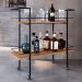 Carrinho Bar Industrial Com Rodizios P1036 Mell Preto PP Milani Store