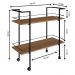 Carrinho Bar Industrial Com Rodizios P1036 Mell Preto PP Milani Store