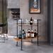Carrinho Bar Industrial Com Rodizios P1036 Mell Preto PP Milani Store