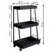 Carrinho Organizador Multiuso 03 Prateleiras P1032 Preto PP Milani Store