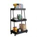 Carrinho Organizador Multiuso 03 Prateleiras P1032 Preto PP Milani Store