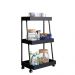 Carrinho Organizador Multiuso 03 Prateleiras P1032 Preto PP Milani Store
