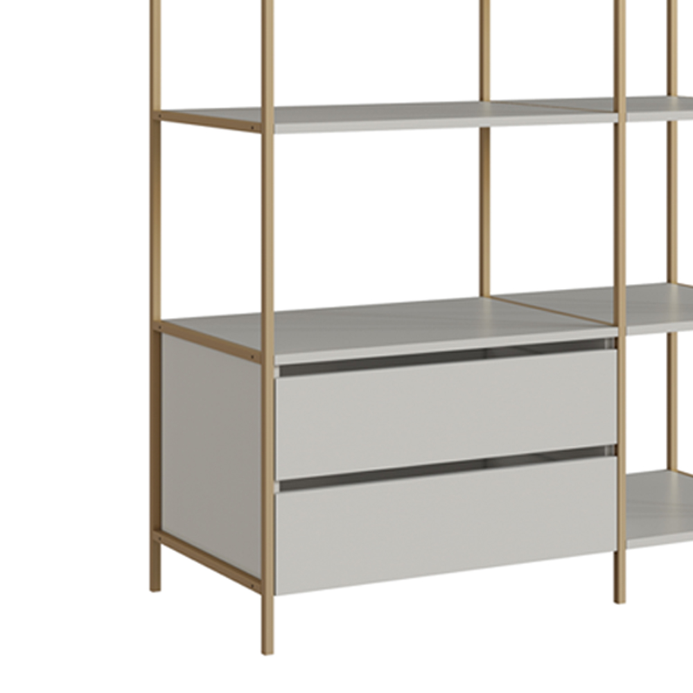 Closet Roupeiro Industrial 02 Gvt 180 Cm P1025 Arenas Dourado PP