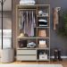 Closet Roupeiro Industrial 02 Gvt 180 Cm P1025 Arenas Dourado PP
