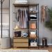 Closet Roupeiro Industrial 02 Gvt 180 Cm P1025 Mell Preto PP