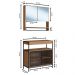 Conjunto de Banheiro Gabinete E Espelheira P103841 Mell PP Milani Store